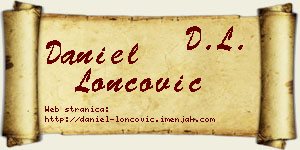 Daniel Loncović vizit kartica